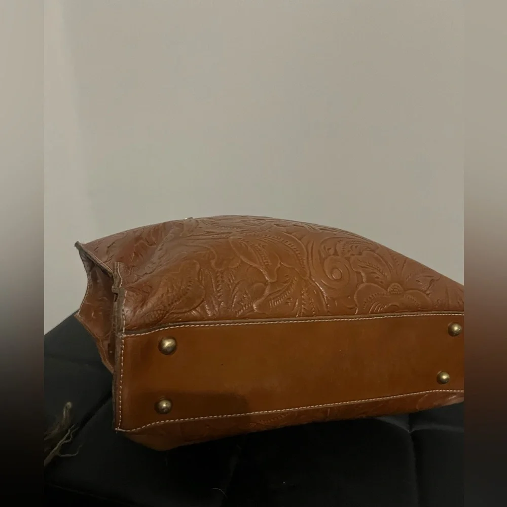 Patricia Nash Zancona Tooled Brown Leather Tote Reiti Wallet New With Tags $308